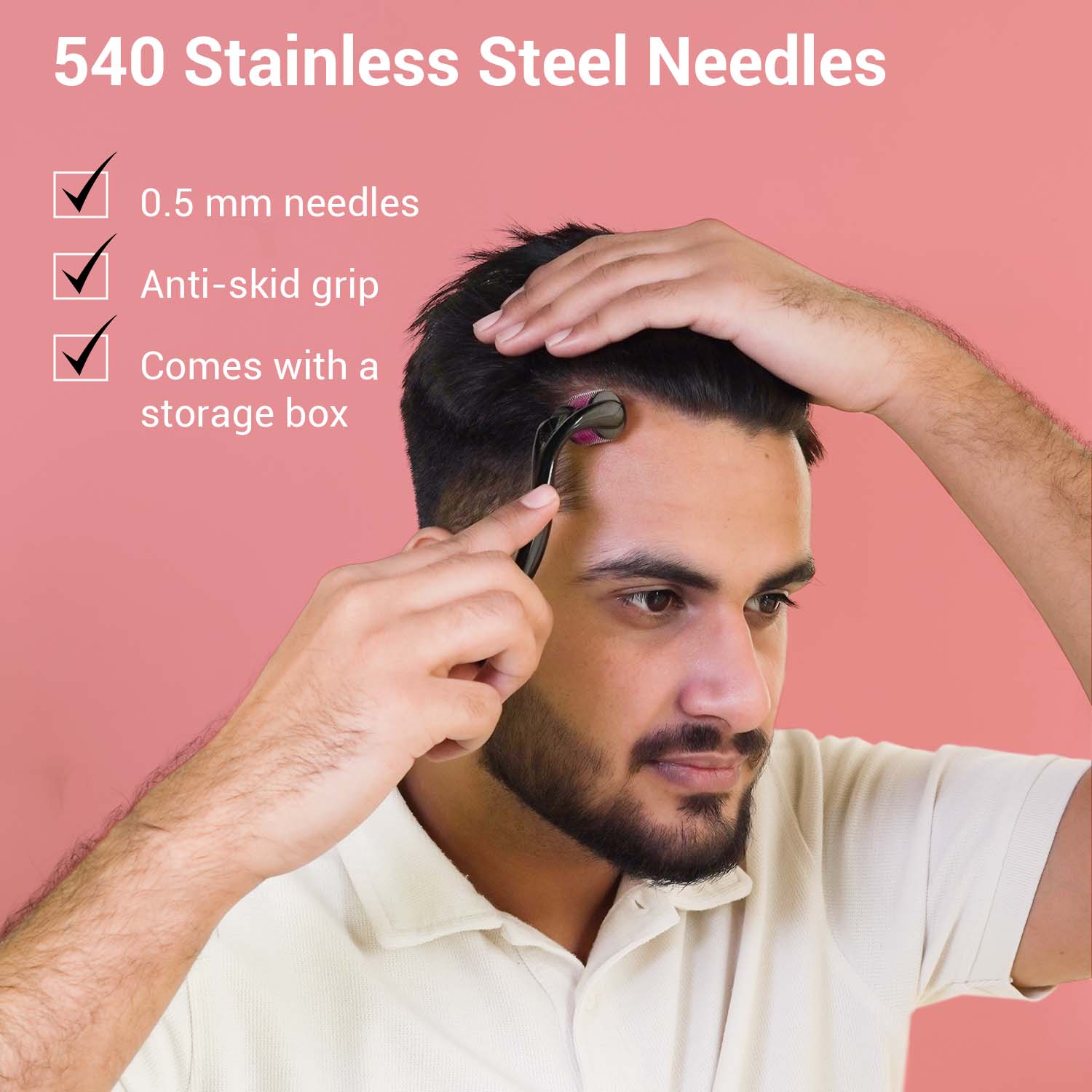 Derma Roller (0.5 mm) Professional Titanium Microneedle Derma Roller